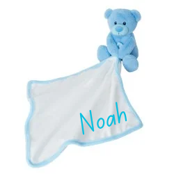 Personalised teddy bear comforter
