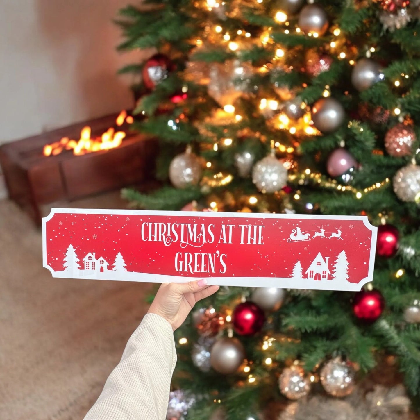 Christmas street sign