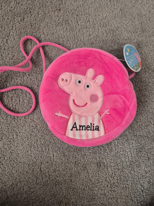 Toddler personalised coin purse pink