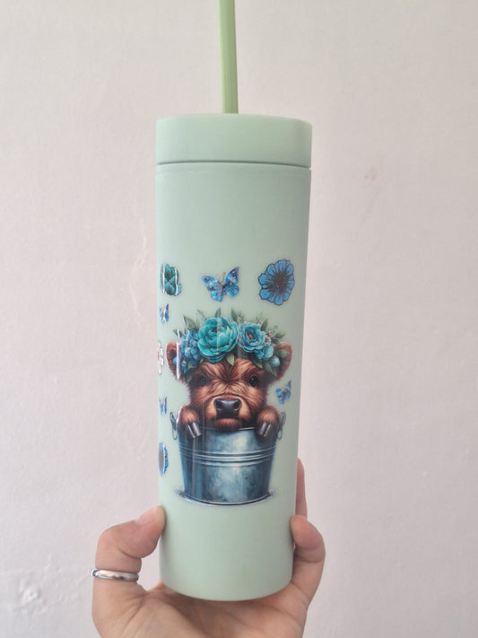Highland cow tumbler