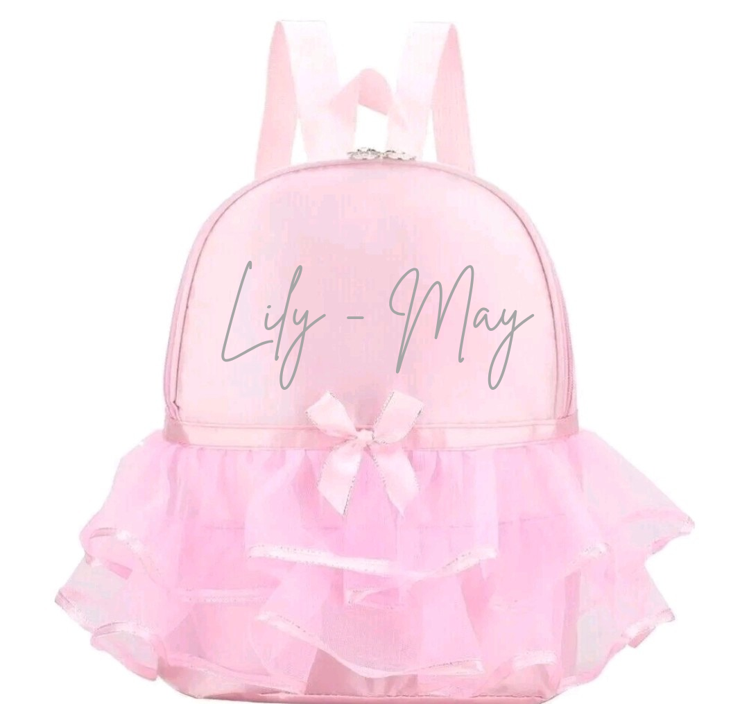 Personalised tutu backpack