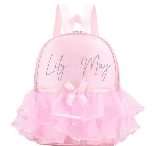Personalised tutu backpack