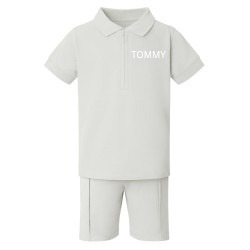 Personalised short set zip