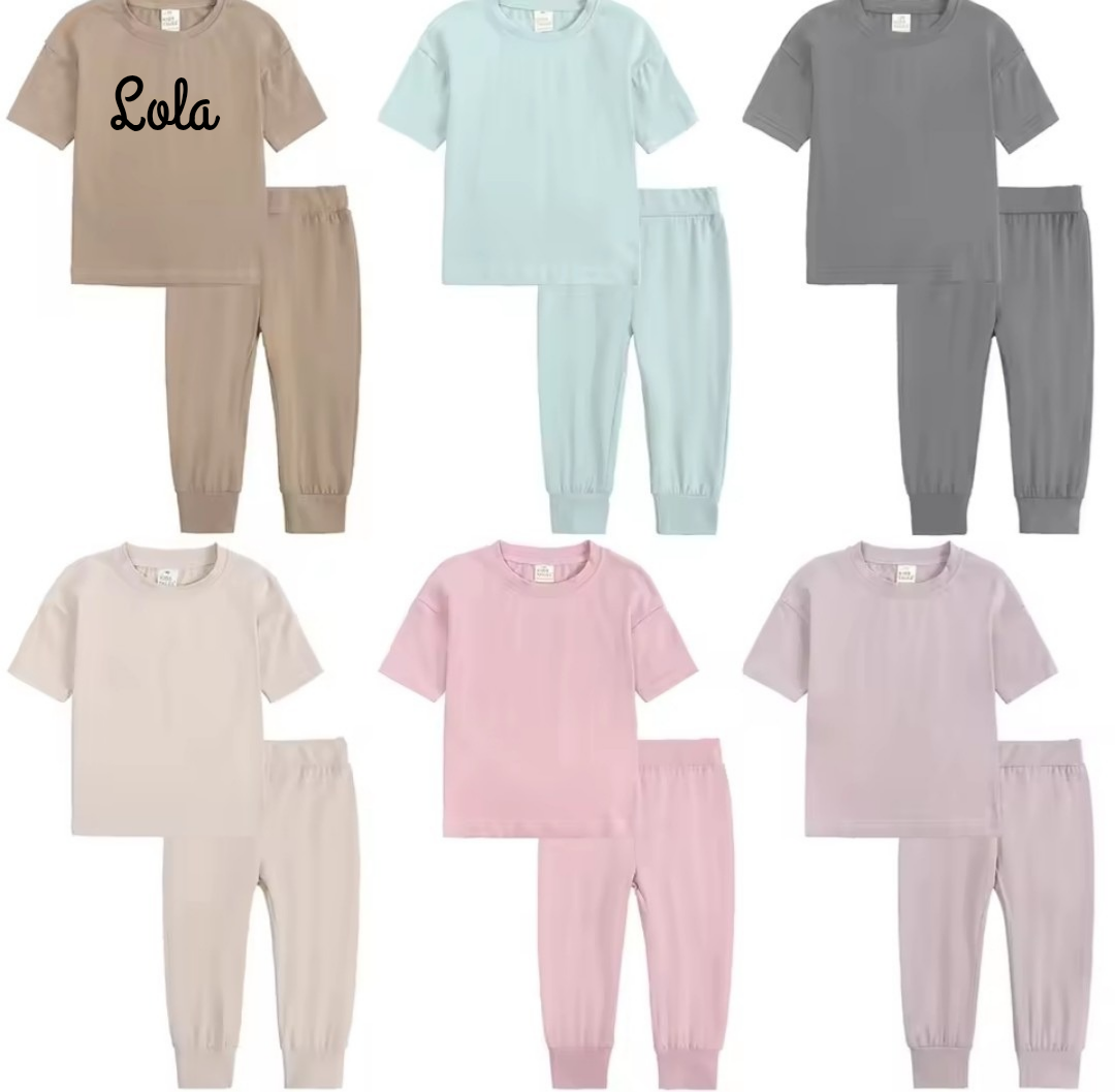 Top and tracksuit bottom set personalised