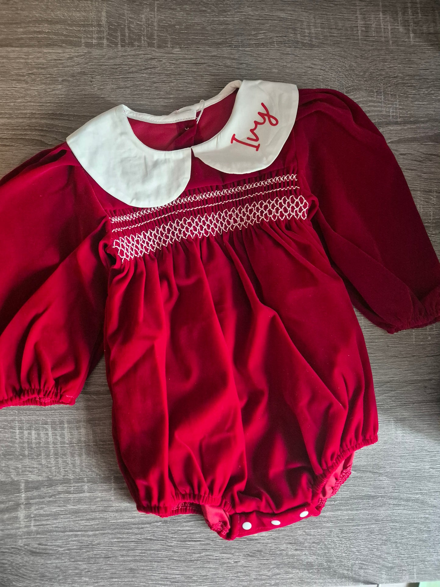 Smock romper personalised