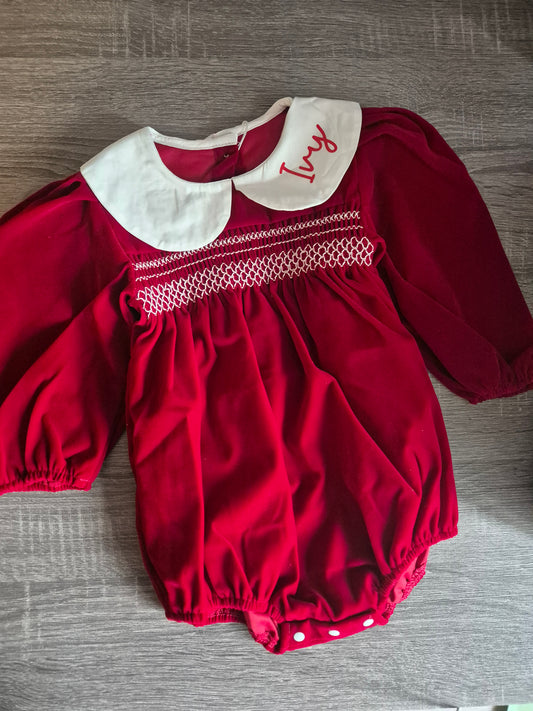 Smock romper personalised