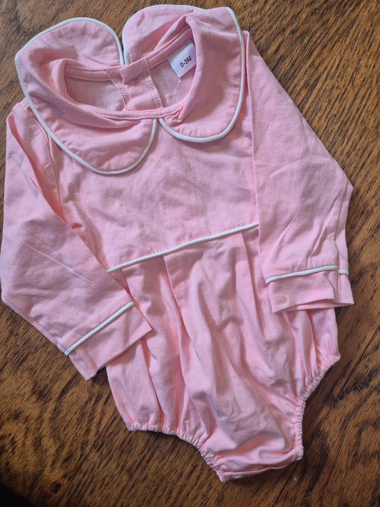 Collard pink bodysuit 0-3months