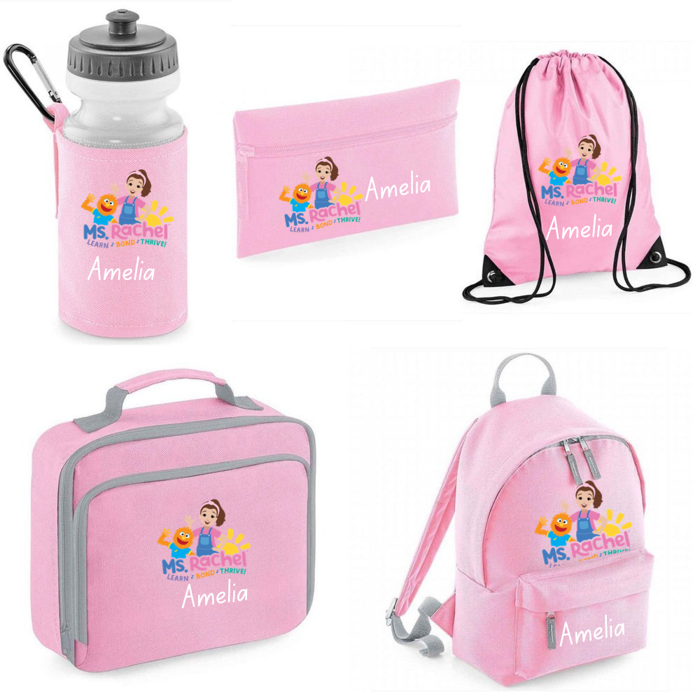 FULLY PERSONALISED BACKPACK SET WITH CHARACTER IMAGES