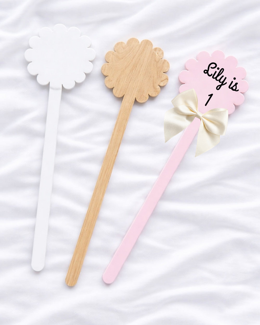 Acrylic flower wand  personalised