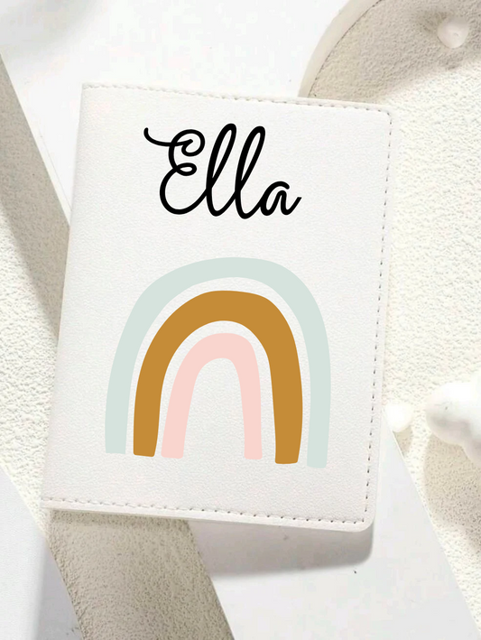 Personalised rainbow passport cover