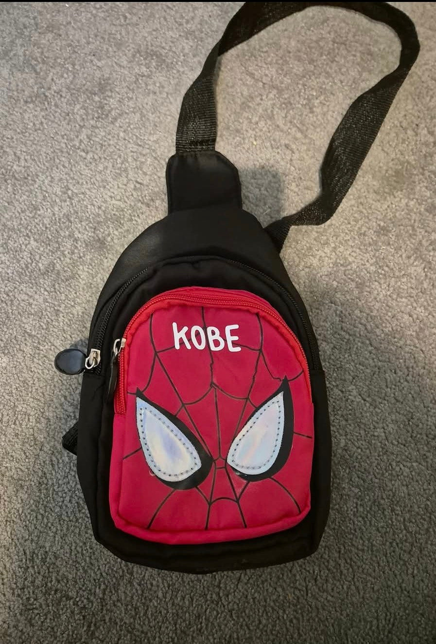 Spiderman side bag personalised
