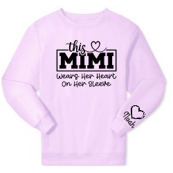 Heart on my sleeve sweatshirt