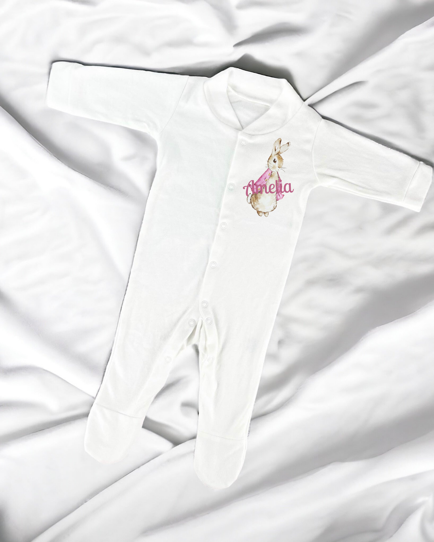 Baby sleepsuit personalised