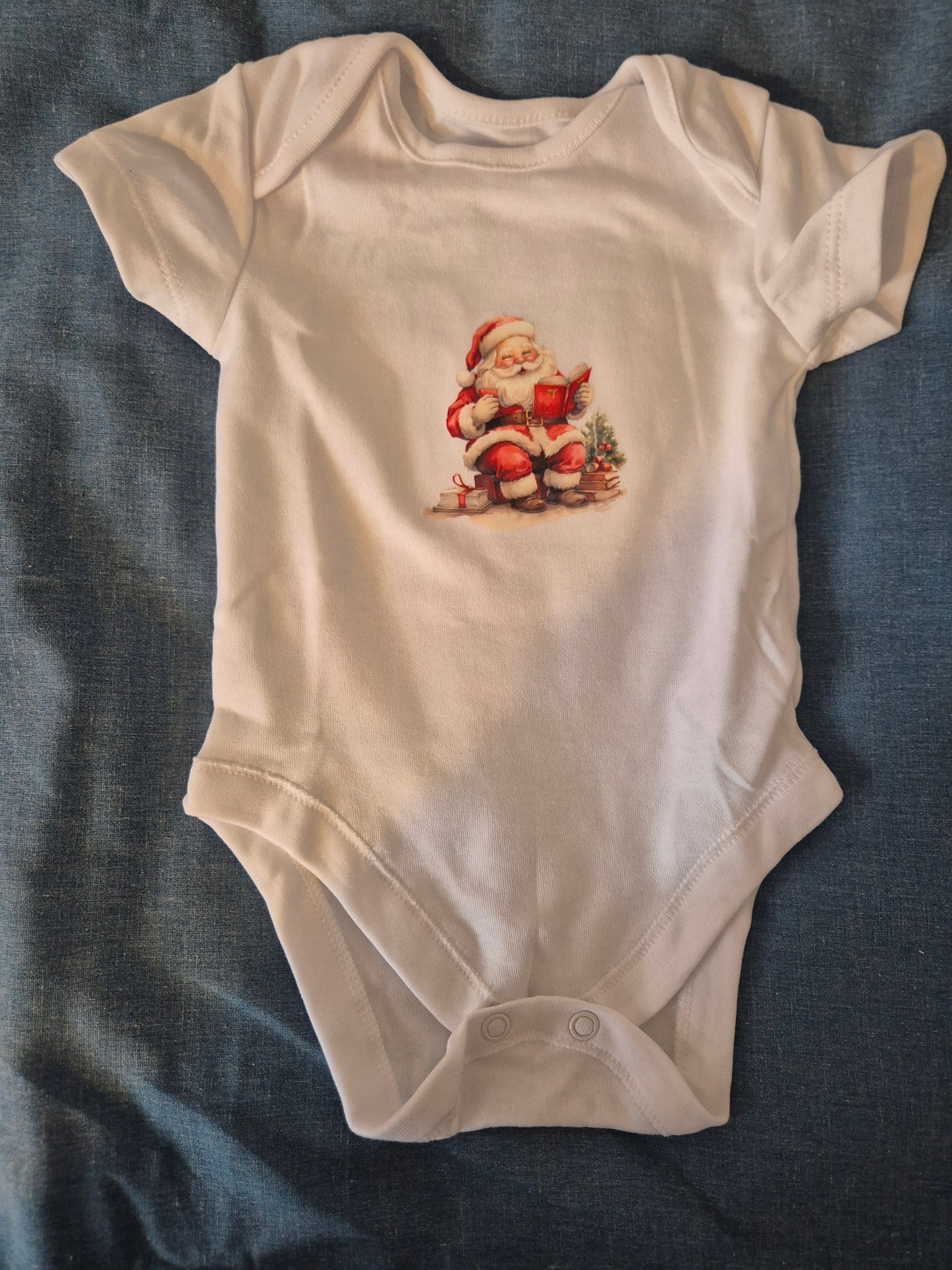 Personalised Christmas baby vest 0-3months