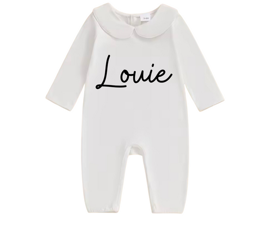 Collared footless jumpsuit