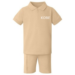Personalised short set zip