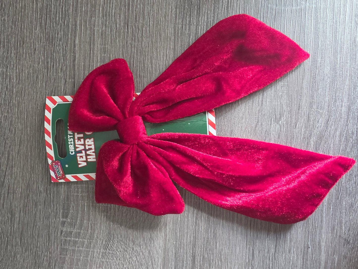 Christmas velvet bow personalised