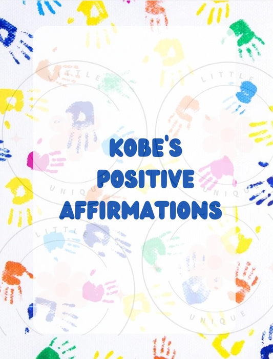 Personalised 62 pages children's positive affirmations digital file