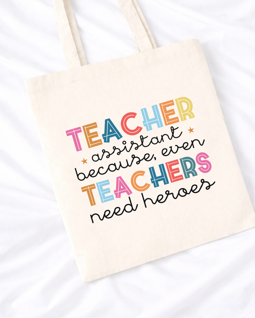 Teacher assistant tote bag