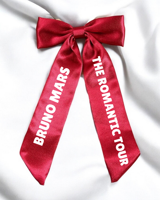 Bruno Mars long hair bow