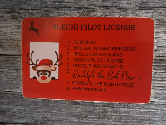 Reindeer flying license