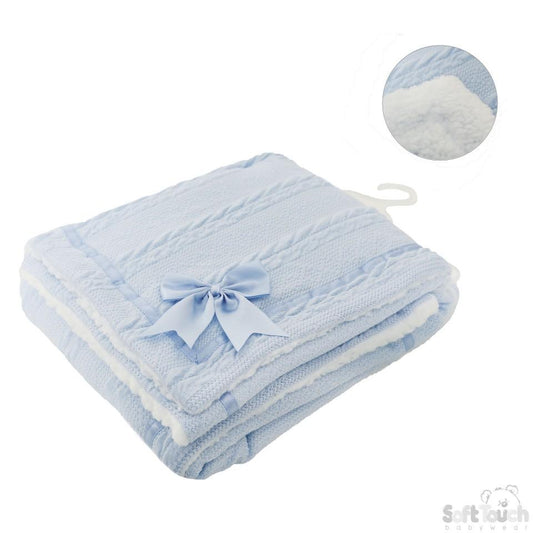 Blue bow blanket