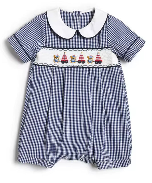 Boys collared romper